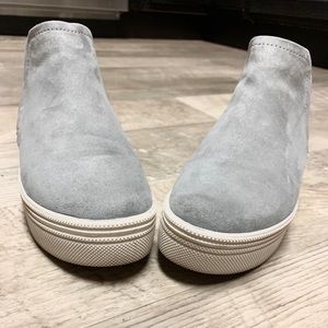 Gray suede shoes